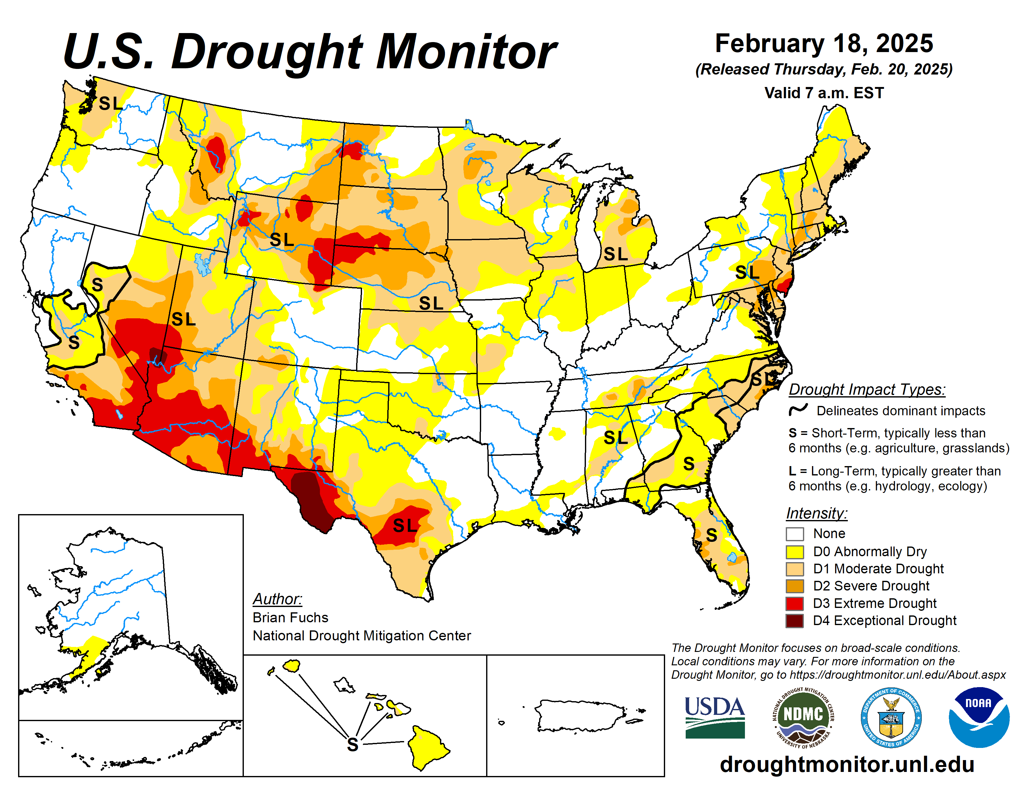 2025 February Drought Monitor